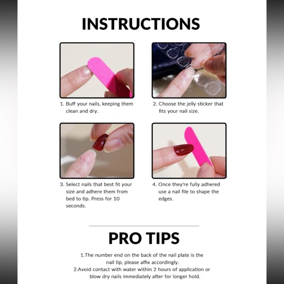 24pcs Long Almond Pink Solid Flower Pattern Press On Nail Set❤️ - Picture 4 of 5